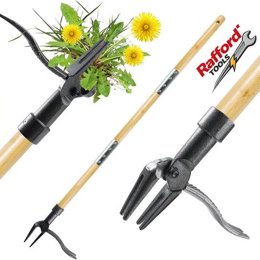 eed Puller Tool, Stand Up Heavy Duty Root Removal Tool with 4-Claw Head & Long Handle